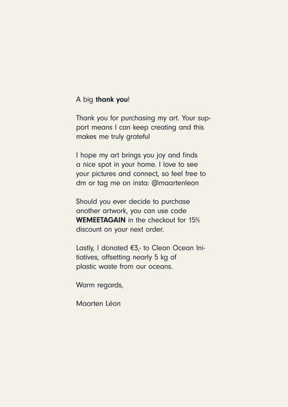 Personal Victory — A letter from the artist